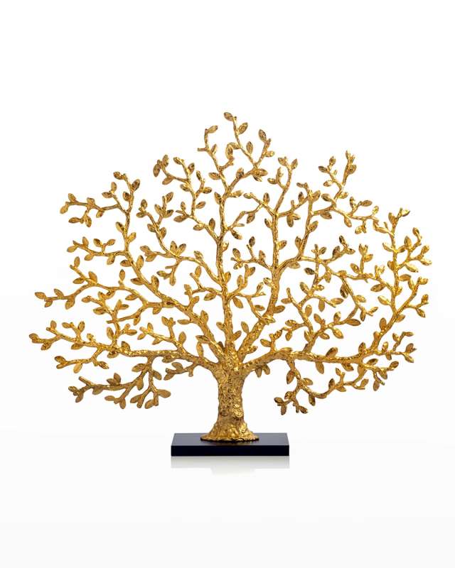 Tree of Life Golden Fireplace Screen